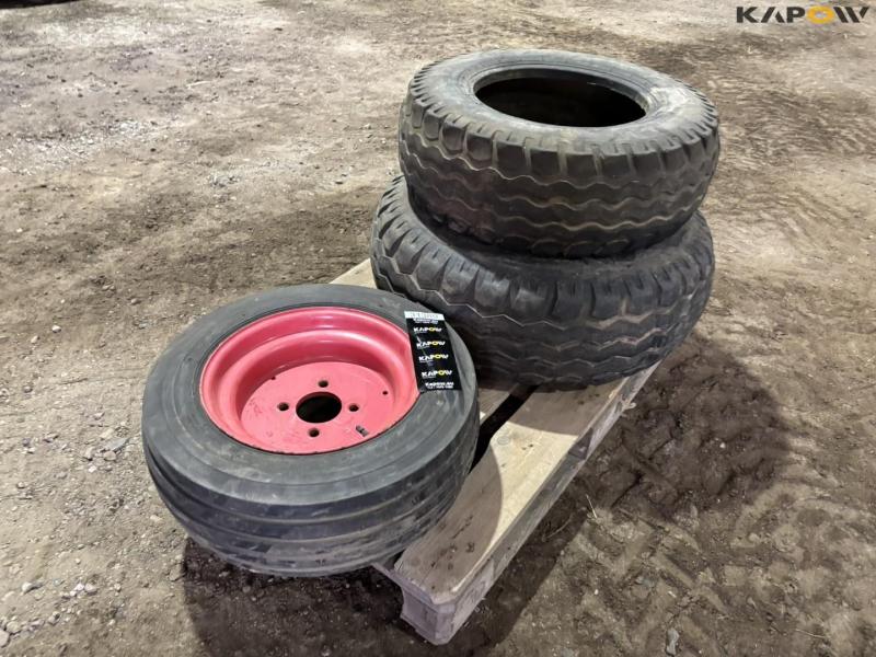 2 wheels and 1 tire 1