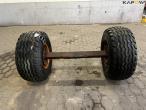 Axle with 14.0/65-16 2