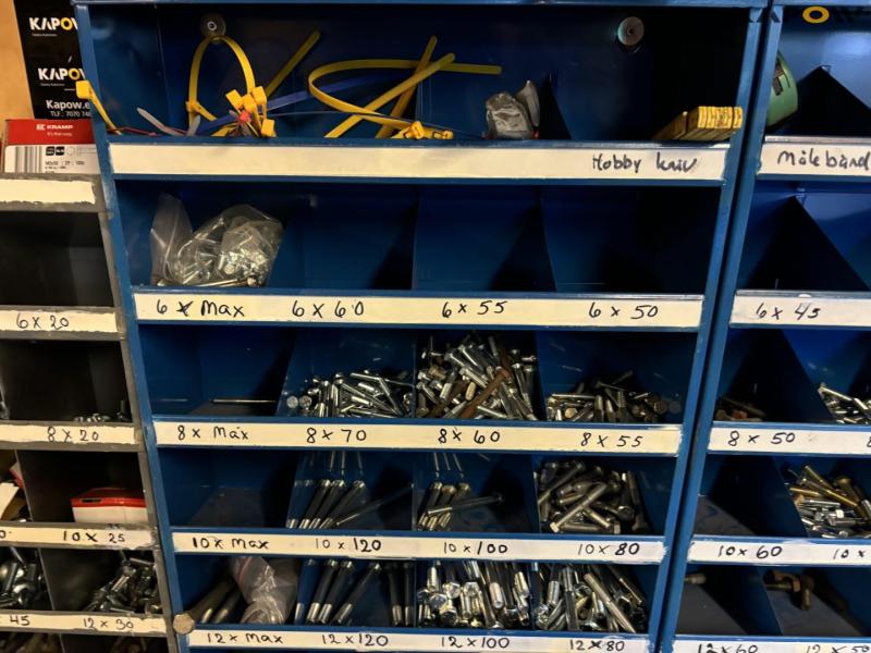 Bolt rack and various bolts 9