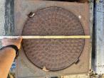 Manhole cover with square fixed frame - 6pcs 7