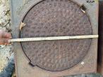 Manhole cover with square fixed frame - 6pcs 8