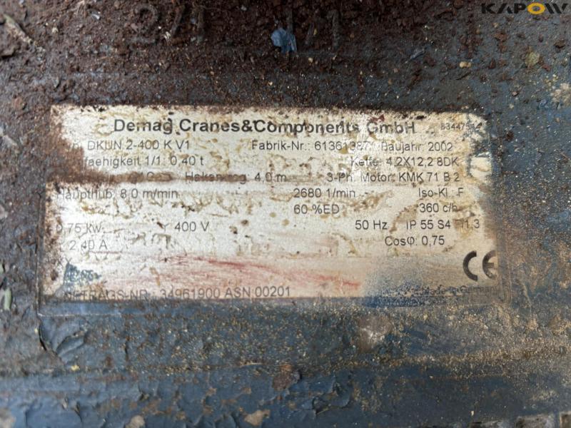 DEMAG DKUN 2-400 KV1 chain winch 9