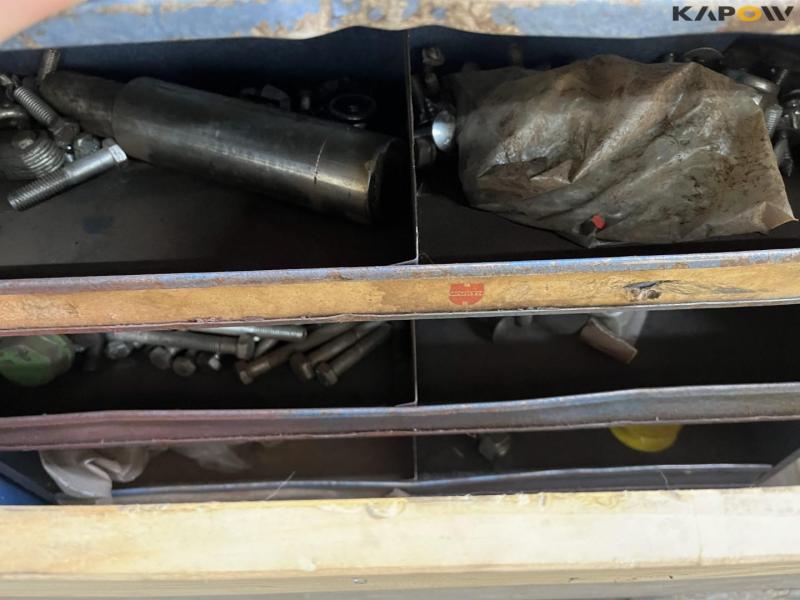 Various bolts, nuts and bolt racks. 12