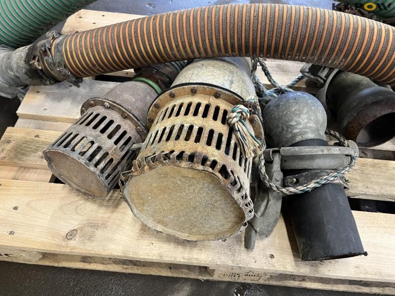 Various hoses and nozzles for sludge vacuum cleaners 12