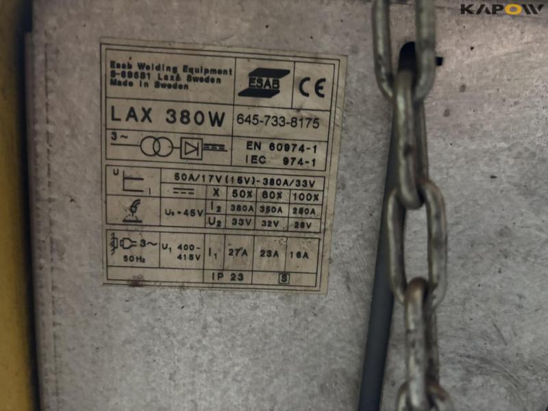 ESAB Lax 380/MEK 4 welder 13