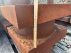 Square manhole frame with round cast iron covers 4