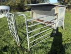 Feed fence with calf shelter 1