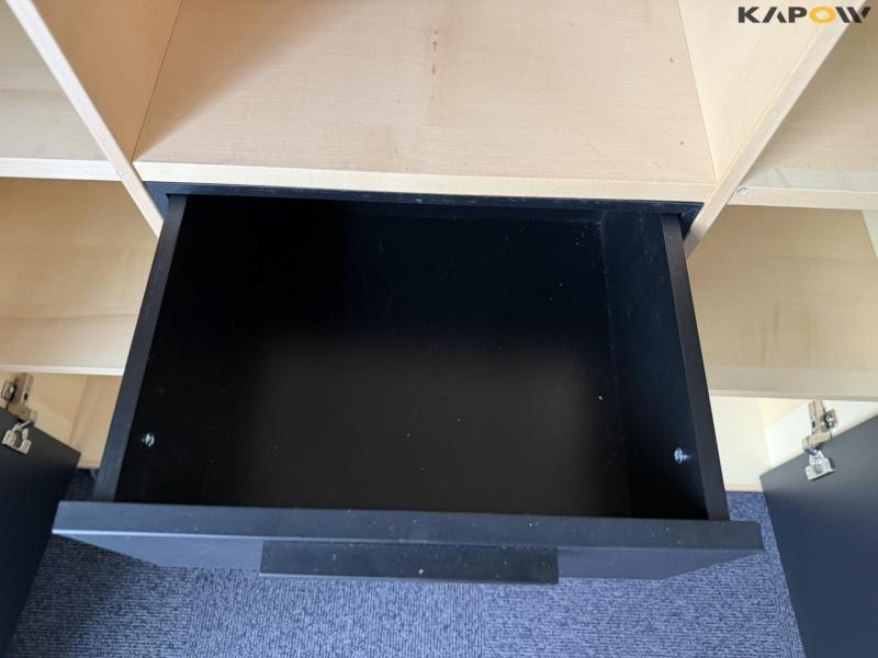 Raise/lower table and shelving unit 6