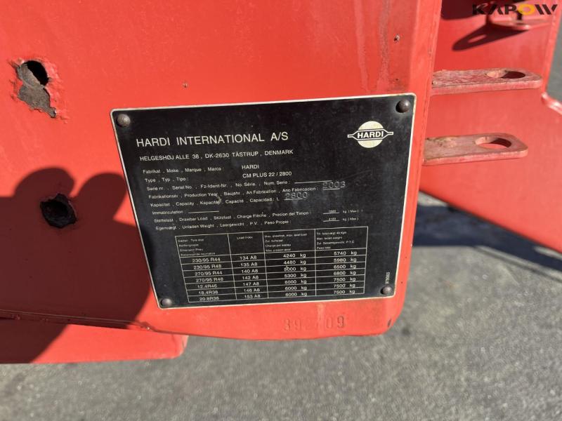 Hardi Commander 2800 trailer sprayer with 20 meter boom 23