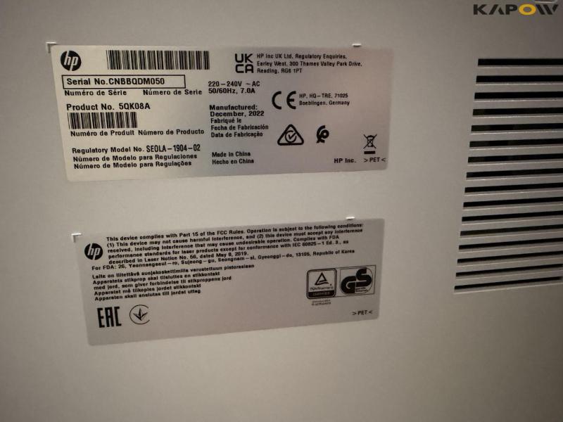 HP Color LaserJet Managed Flow MFP E87740z printer/copier 21