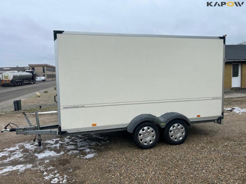 Humbaur closed trailer with workshop equipment 2