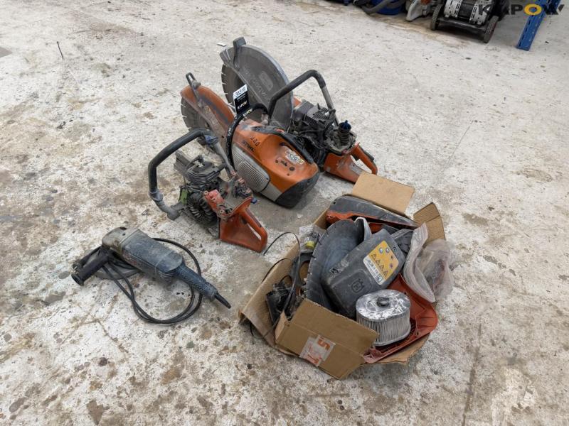 Husqvarna concrete cutter and various parts 7