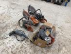 Husqvarna concrete cutter and various parts 7