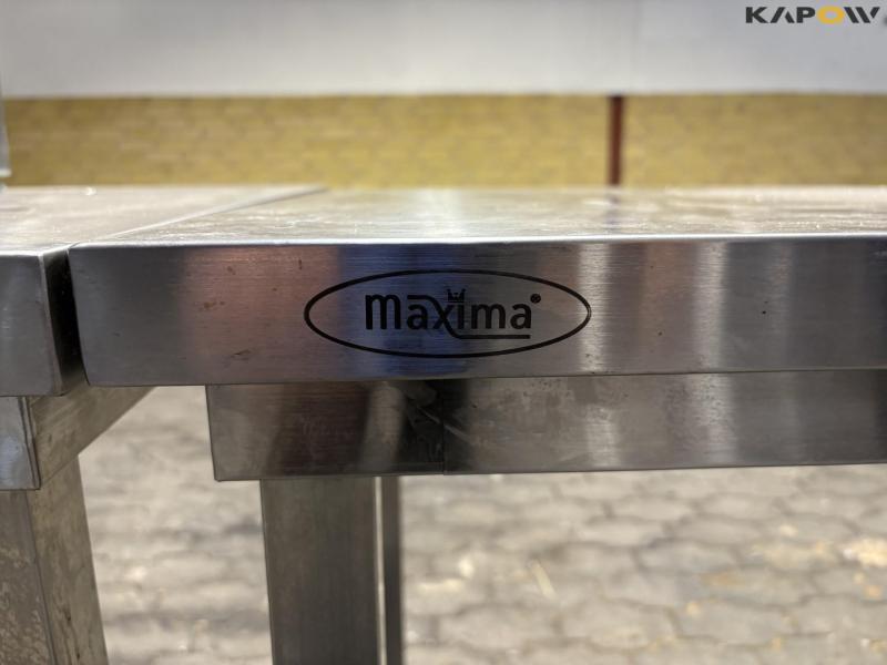 Industrial kitchen table with tray shelf 9