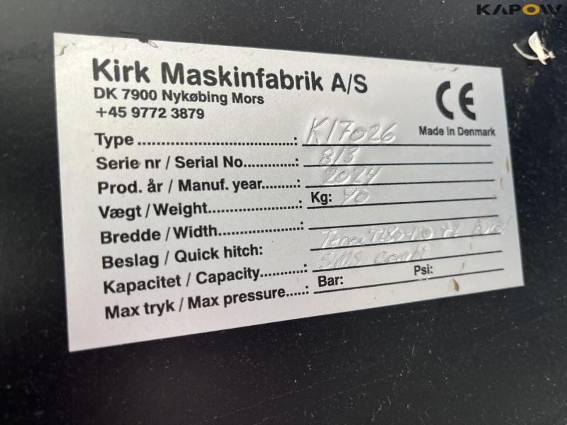 Kirk adapter from Terex for Euro/sms hitch 6
