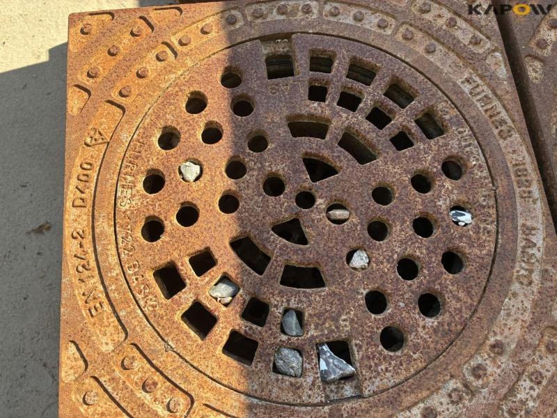 Sewer grates with square fixed frame 10 pcs. 7