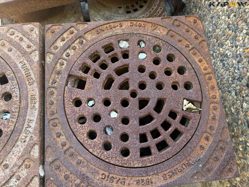Sewer grates with square fixed frame 10 pcs. 8
