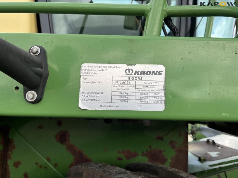 Krone Big X forager with pickup and 12 row corn header 24