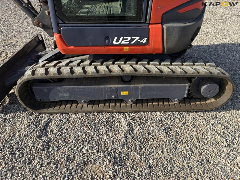 Kubota U27-4 mini excavator with grader bucket 10