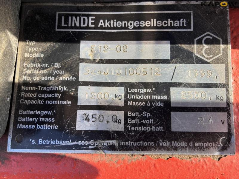 Linde E12 electric forklift 8