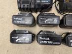 Makita radio, batteries and charger 8