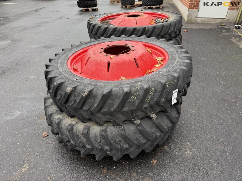 Michelin 320/0-R54 & 320/85-R38 complete wheels 6