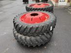 Michelin 320/0-R54 & 320/85-R38 complete wheels 6
