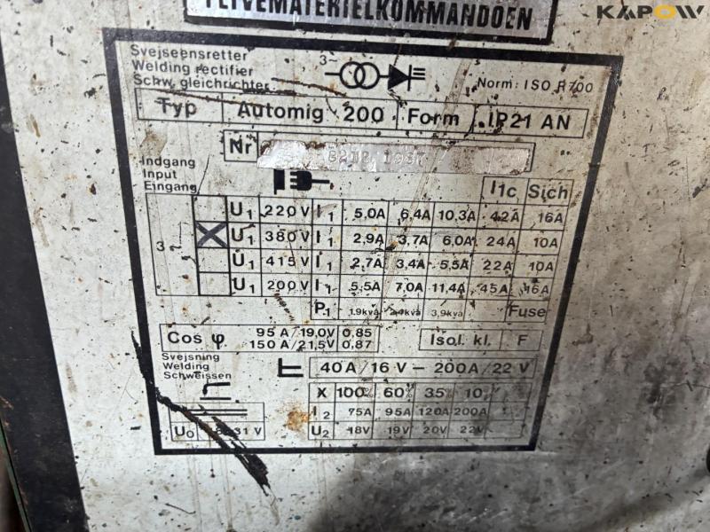 Migatronic automig 200 welder 6