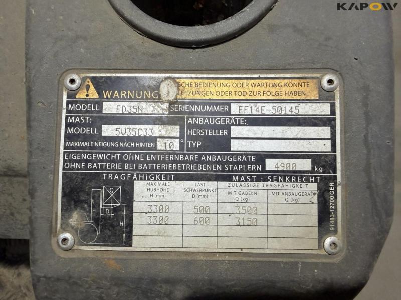 Mitsubishi FD35N forklift 17