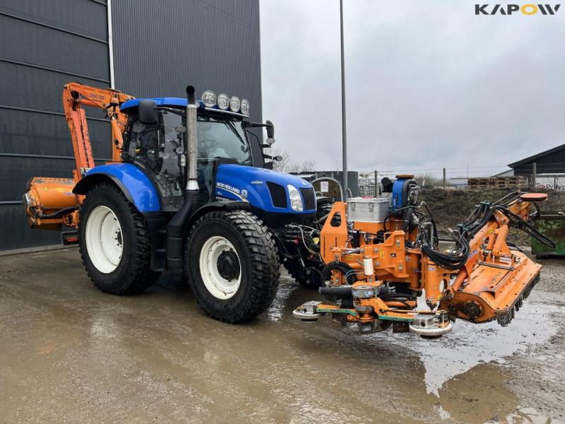 New Holland T6.150 tractor with Mulac arm mower 3