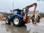 New Holland T6.150 tractor with Mulac arm mower 7