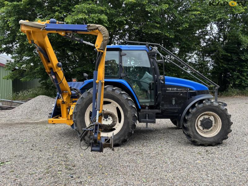 New Holland TS 115 with Bomford arm mower 4