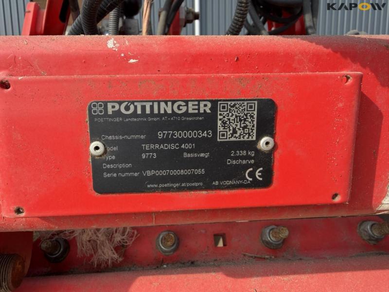 Pöttinger terradisc 4001 harrow with seed equipment 33