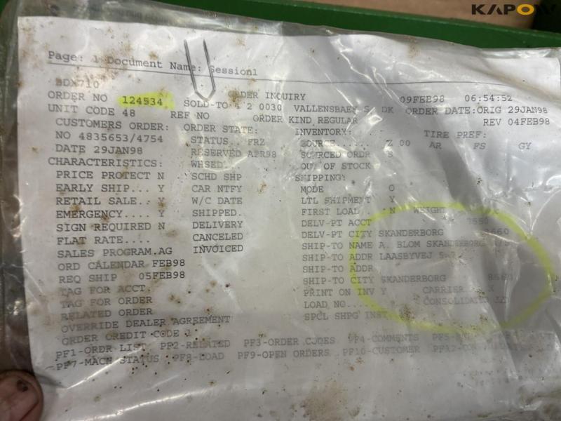 Pulley and shaker equipment for John Deere combine harvester 23