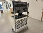 Rolling table with screen and computer for presentation 4