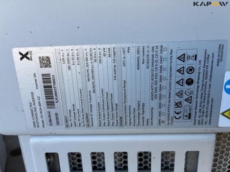 Solax X3-MGA-60K-G2 inverter 11