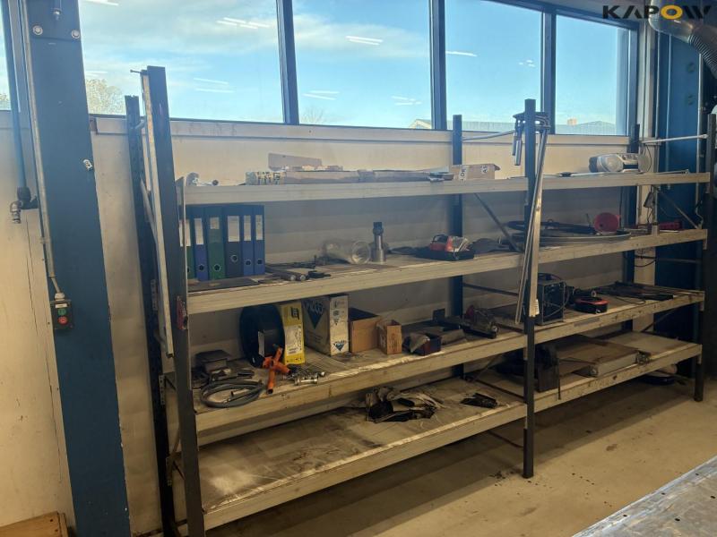 Steel shelf with contents 1