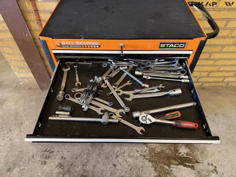 Staco tool trolley with contents 9