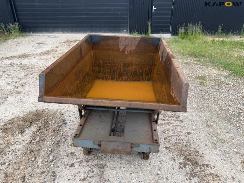 Tipping container for pallet forks 2