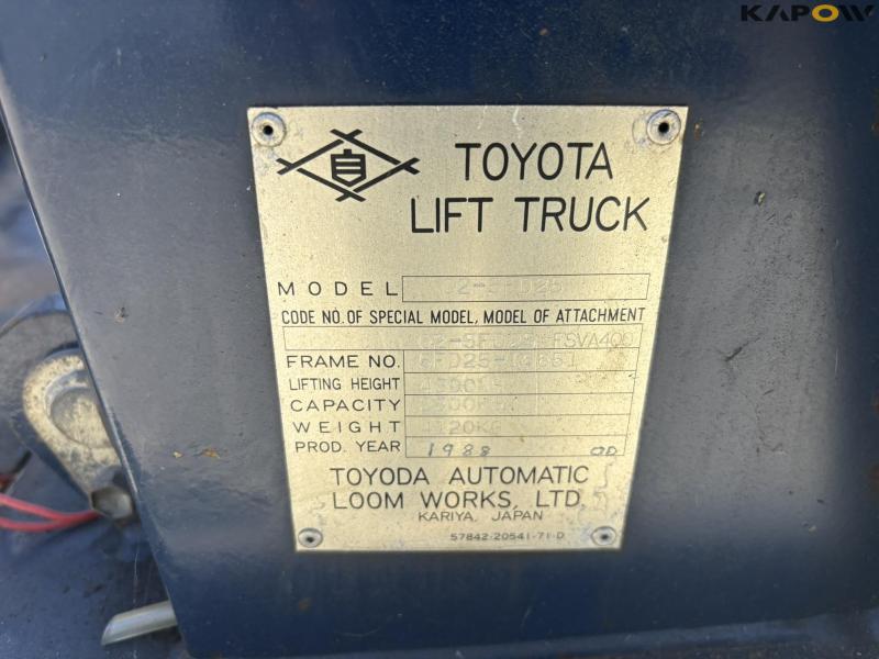 Toyota 02-5 FD25 forklift 23