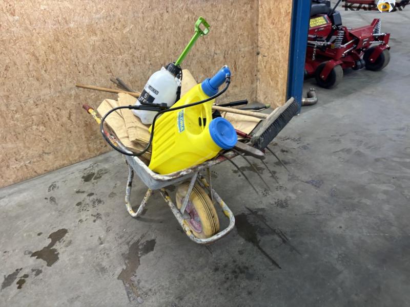 Wheelbarrow with miscellaneous items 3