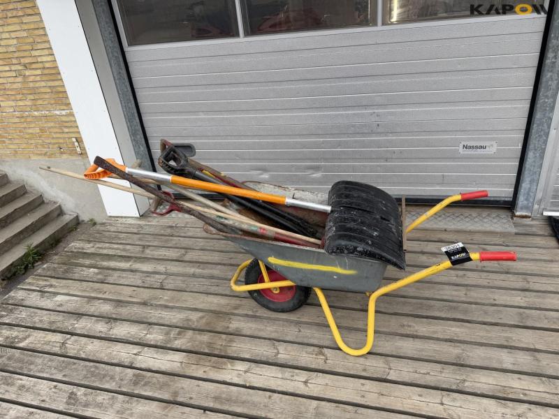 Wheelbarrow and tools 7