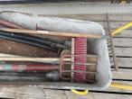 Wheelbarrow and tools 8