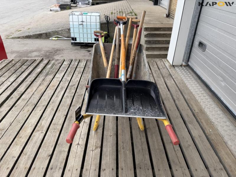 Wheelbarrow and tools 5
