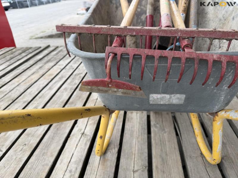 Wheelbarrow and tools 13