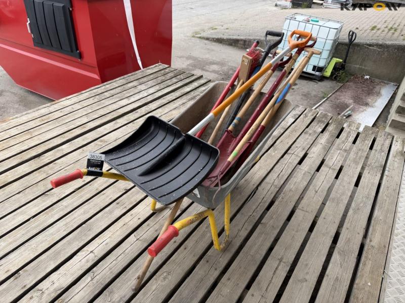 Wheelbarrow and tools 4