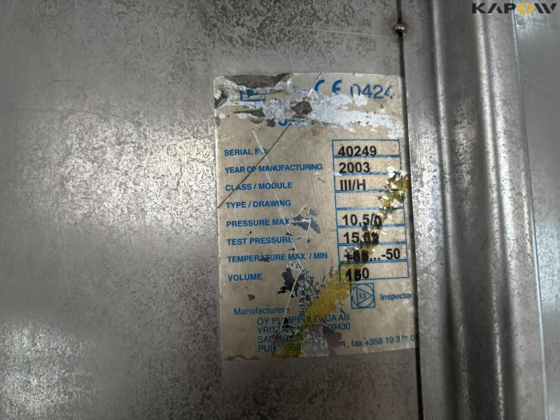 Pressure tank 150 liters with pump 19