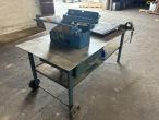 Workshop table with vice and contents 3