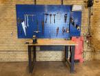 Workshop table and blackboard 1