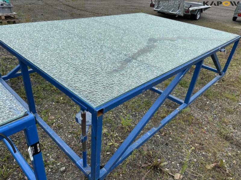 Workshop trolley with tempered glass top 5